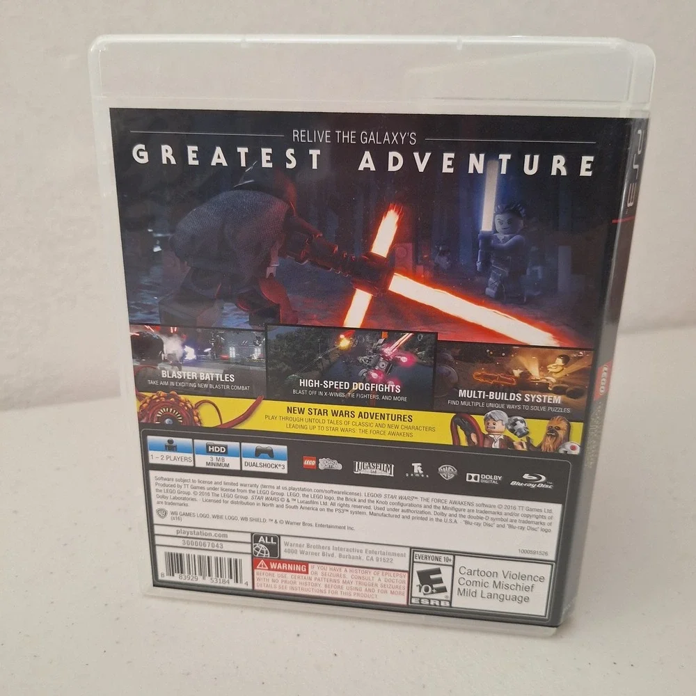 LEGO Star Wars: The Force Awakens- Replacement PS3 Cover, Case, Manual NO GAME!